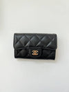 Classic Grained Calfskin Card Wallet Black - CHANEL - BALAAN 3