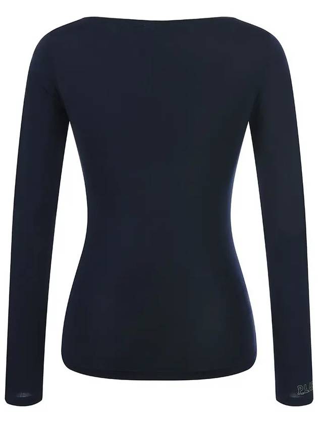 Slim fit long sleeve t-shirt MW3ME235D NVY - P_LABEL - BALAAN 7