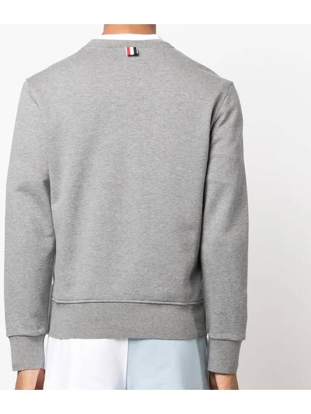 4 Bar Stripe Two Tone Loopback Sweatshirt Grey - THOM BROWNE - BALAAN 5