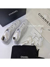 CC Logo Calfskin Low Top Sneakers White - CHANEL - BALAAN 3