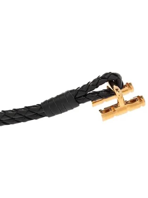 Medusa Greca Leather Necklace Black - VERSACE - BALAAN 5