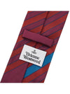 Striped Jacquard Silk Tie Burgundy - VIVIENNE WESTWOOD - BALAAN 9