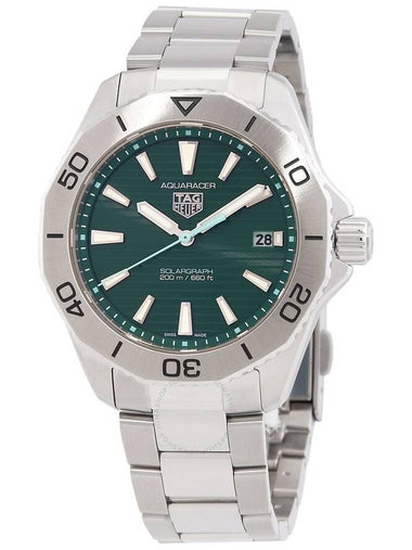 Tag Heuer Aquaracer Solargraph Green Quartz Men's Watch WBP1115.BA0000 - TAG HEUER - BALAAN 1