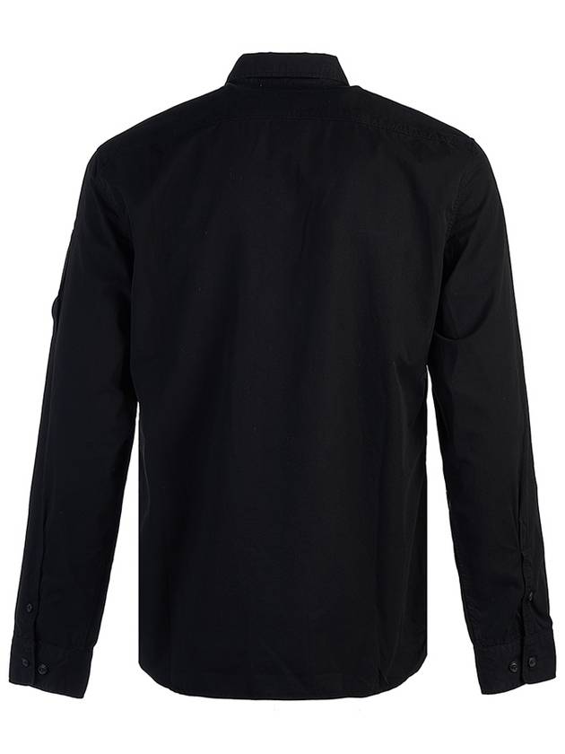 Gabardine Long Sleeve Shirt Black - CP COMPANY - BALAAN 4