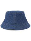 De Coeur Embroidered Denim Bucket Hat Blue - AMI - BALAAN 4