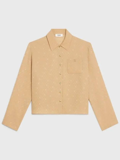 Triomphe Silk Blouse Beige - CELINE - BALAAN 2