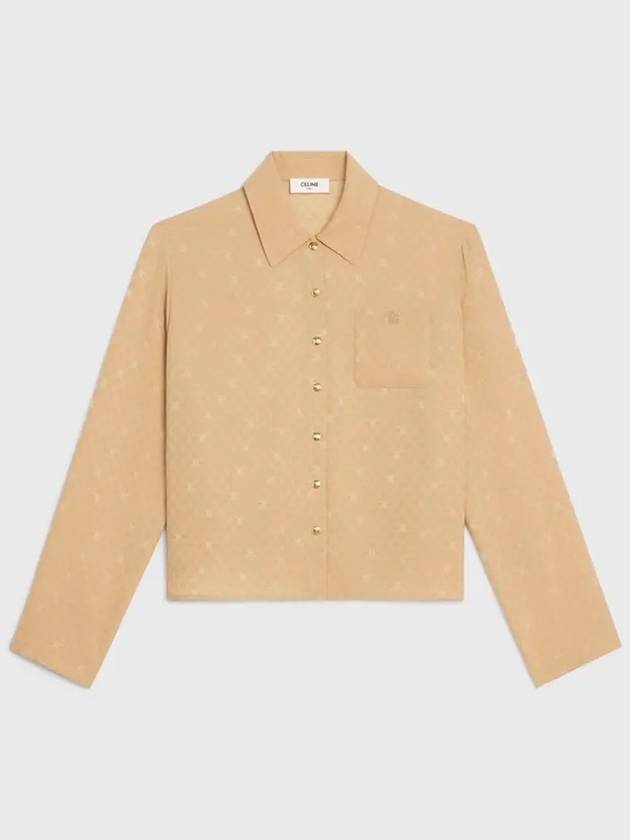 Triomphe Silk Blouse Beige - CELINE - BALAAN 2