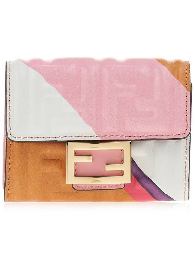 FF Logo Baguette Diagonal Stripe Card Wallet - FENDI - BALAAN 2