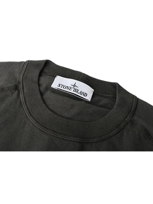 Logo Crew Neck Short Sleeve T-Shirt Charcoal Grey - STONE ISLAND - BALAAN 4