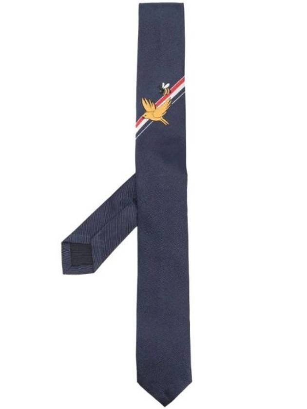 RWB Birds Bee Tie Navy - THOM BROWNE - BALAAN 1