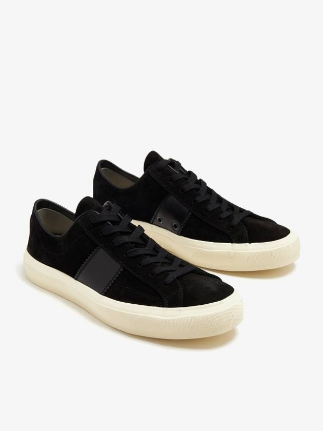 Suede Low Top Sneakers Black - TOM FORD - BALAAN 3