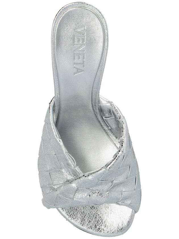 Bottega Veneta Blink Heeled Mules, Women's, Silver - BOTTEGA VENETA - BALAAN 6