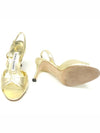 Manolo Blahnik Metallic Gold Leather Strap Heel Women s Sandals 35 - MANOLO BLAHNIK - BALAAN 6