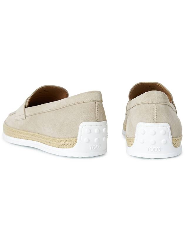 Suede Penny Loafer Beige - TOD'S - BALAAN 7