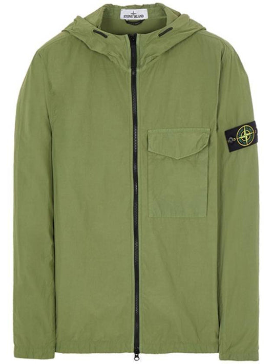 Men's Waffen Patch Naslan Pocket Hooded Jacket Green - STONE ISLAND - BALAAN.