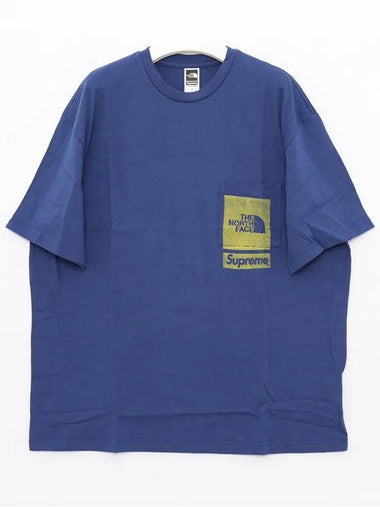 The North Face Printed Pocket Short Sleeve Men s T Shirt SS23KN2 NAVY - SUPREME - BALAAN 1