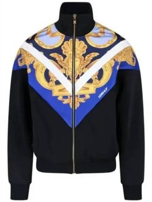 Men's Barocco Print Track Jacket Black - VERSACE - BALAAN 2