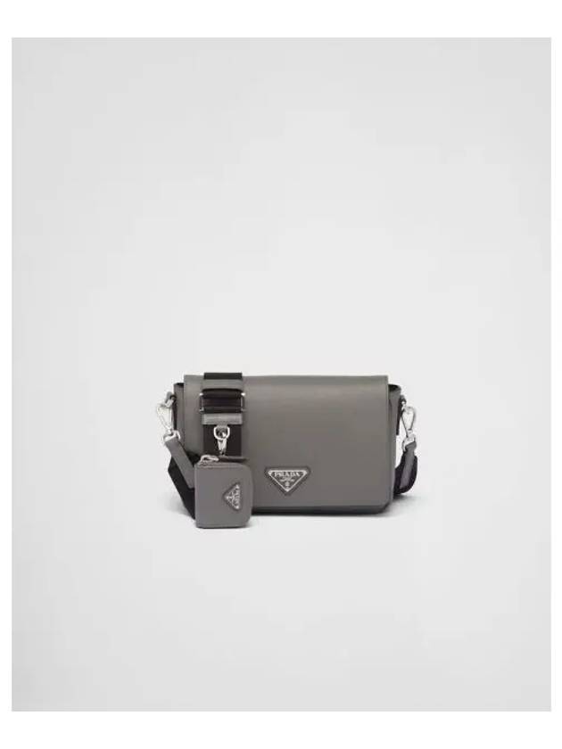 Saffiano Leather Shoulder Bag Marble Grey - PRADA - BALAAN 2