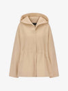 Gennaio Hooded Wool Single Coat Sand - MAX MARA - BALAAN 2