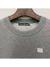 Logo Patch Regular Fit Crew Neck Sweatshirt Light Grey - ACNE STUDIOS - BALAAN 5