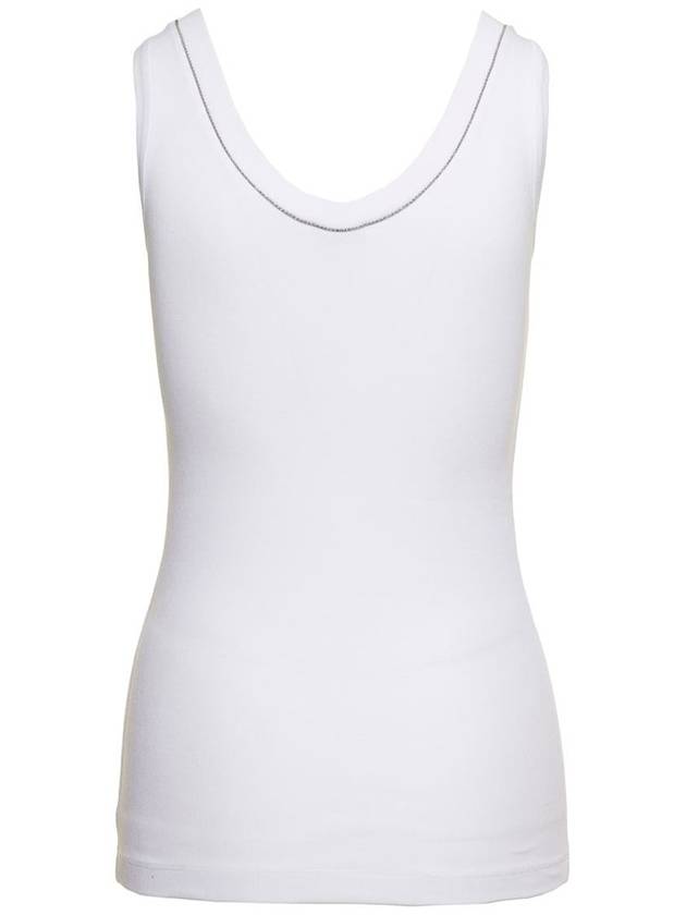 V-neck tank top M0TC8BJ312 C159 BIANCO B0170252019 - BRUNELLO CUCINELLI - BALAAN 3