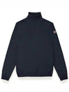 Le Pal logo patch cashmere blend turtleneck sweater black - COLMAR - BALAAN 1