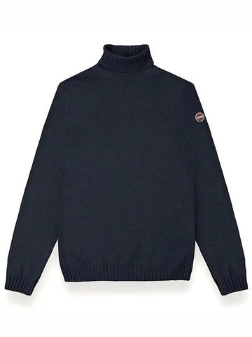 Le Pal logo patch cashmere blend turtleneck sweater black - COLMAR - BALAAN 1