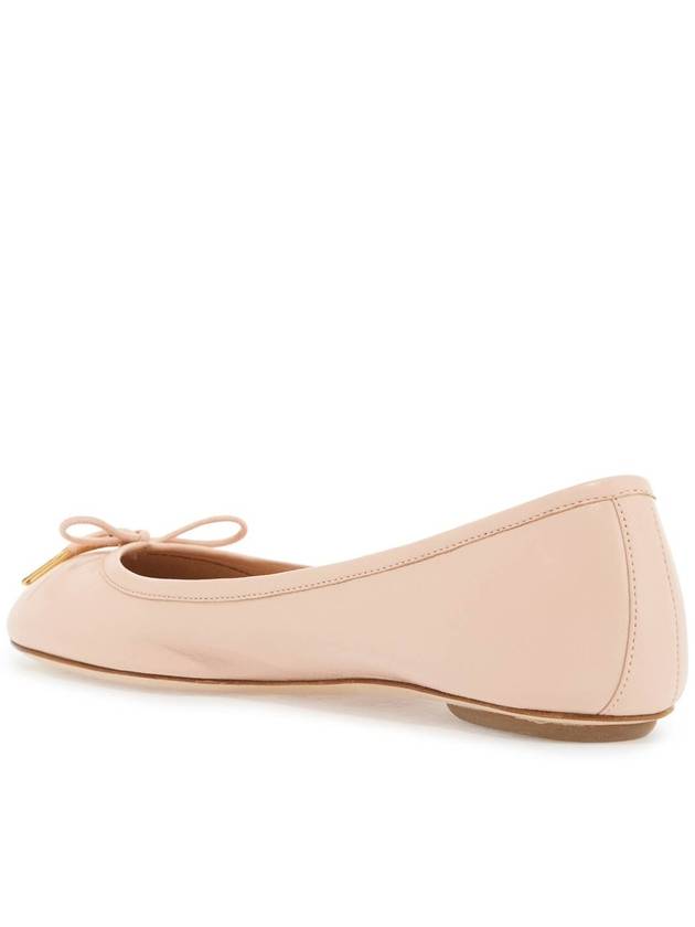 beige ballet flats in synthetic material with rope bow and flat sole - CHLOE - BALAAN 3