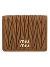 Matelasse Leather Half Wallet Caramel - MIU MIU - BALAAN 2