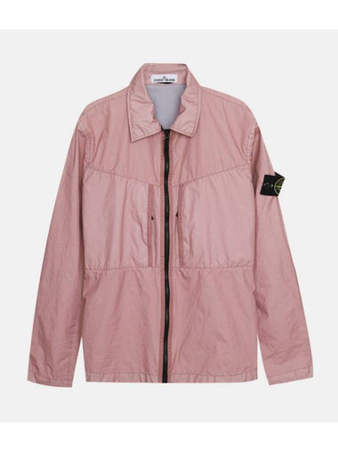 Membrana Overshirt Pocket Zip-up Jacket Pink - STONE ISLAND - BALAAN 1