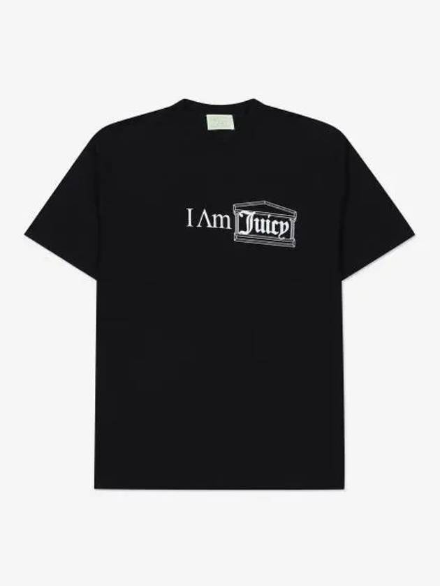 Couture I Am Juicy SS Short Sleeve T Shirt Black JCAR60010BLK - ARIES - BALAAN 1