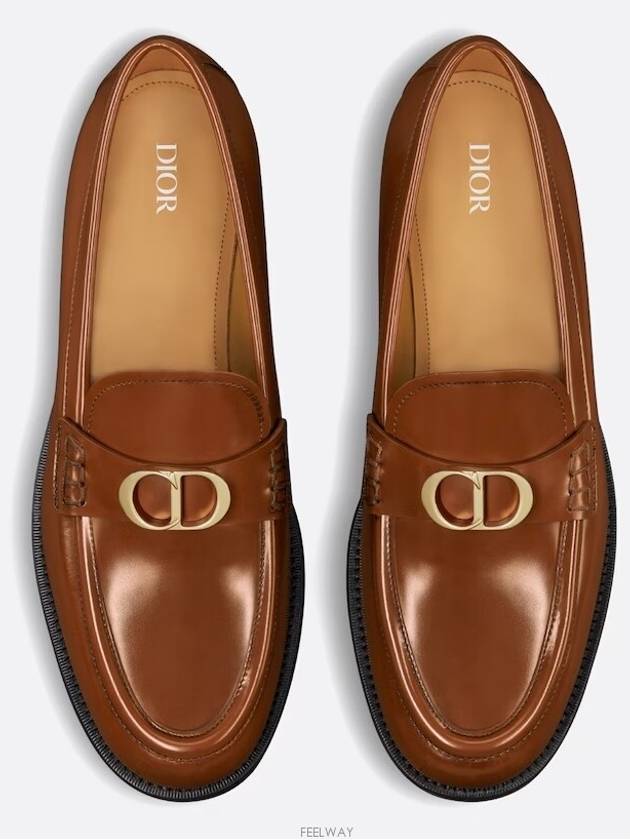 Granville CD Logo Leather Loafers Middle Brown - DIOR - BALAAN 6