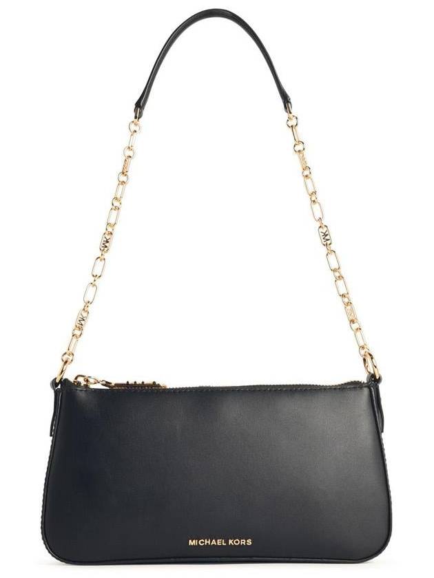 Empire Medium Leather Chain Link Shoulder Bag Black - MICHAEL KORS - BALAAN 2