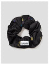 3D Jacquard Scrunchie Black - GANNI - BALAAN 2