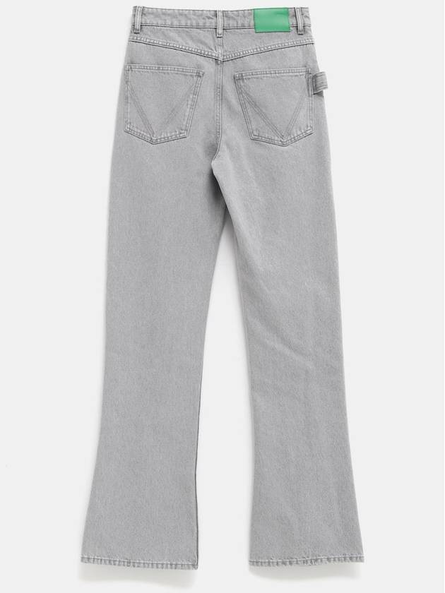 Flare Denim Jeans Light Grey Wash - BOTTEGA VENETA - BALAAN 3