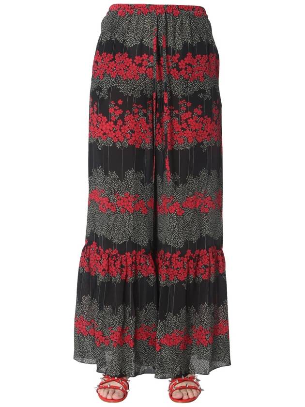 Dreaming Peony Print Trousers SR3RBB254A10NO B0040168068 - RED VALENTINO - BALAAN 2