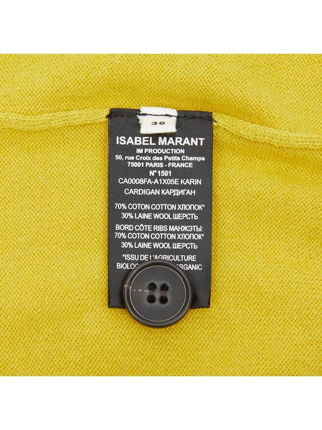 Karin Cotton Cardigan Yellow - ISABEL MARANT ETOILE - BALAAN 10