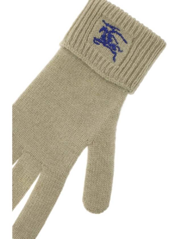 Embroidered Cashmere Gloves Green - BURBERRY - BALAAN 2