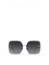 LV Jewel Square Sunglasses Silver Black Z2161U - LOUIS VUITTON - BALAAN 1