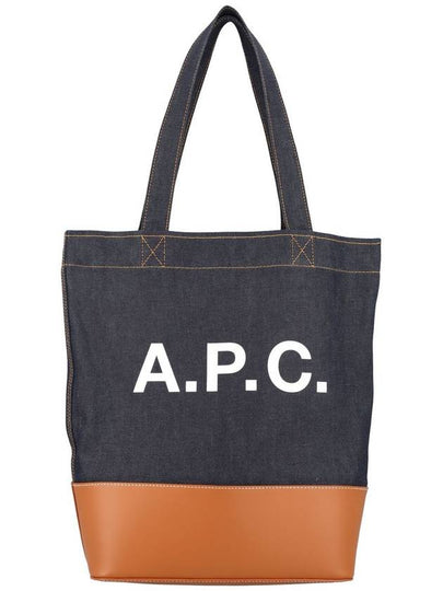 Logo Denim Axelle Tote Bag Navy - A.P.C. - BALAAN 2