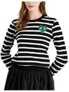 Women's Green Heart Dangara Pullover Knit Black - GOXO - BALAAN 1