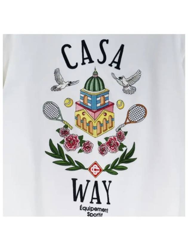 WF23JTP00114CASAWAY Logo Embroidered Sweatshirt White - CASABLANCA - BALAAN 5