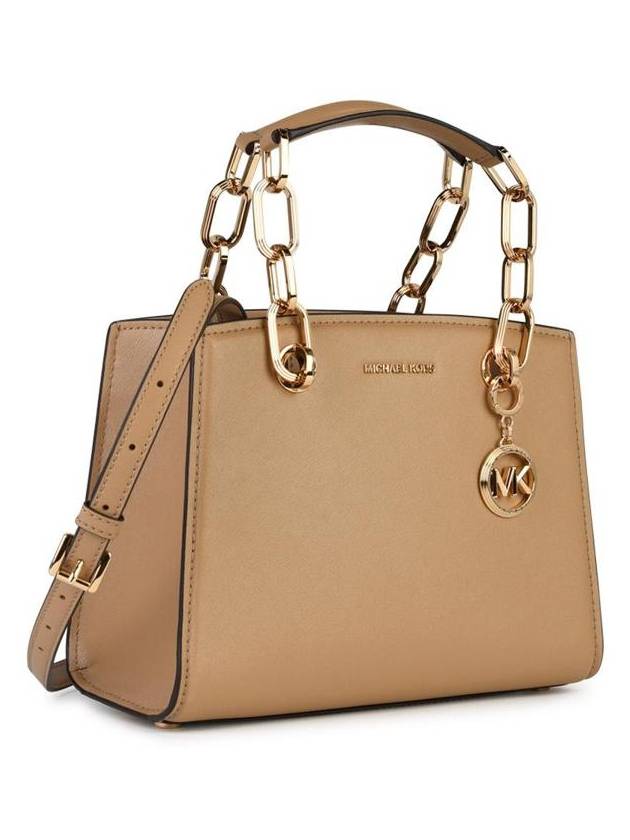 Michael Kors 'Cynthia' Small Beige Leather Bag - MICHAEL KORS - BALAAN 2