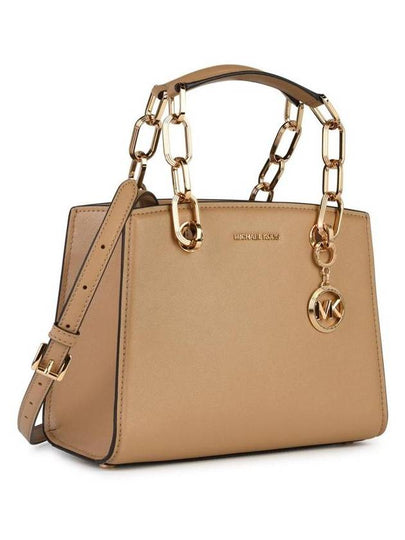 Michael Kors 'Cynthia' Small Beige Leather Bag - MICHAEL KORS - BALAAN 2