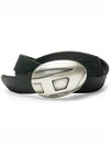 Logo Buckle Treated Leather Belt Green - DIESEL - BALAAN 2