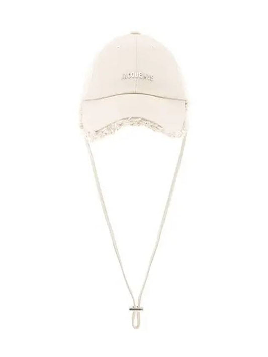 La Casquette Artichaut Fringe Metal Logo Ball Cap Off White - JACQUEMUS - BALAAN 2