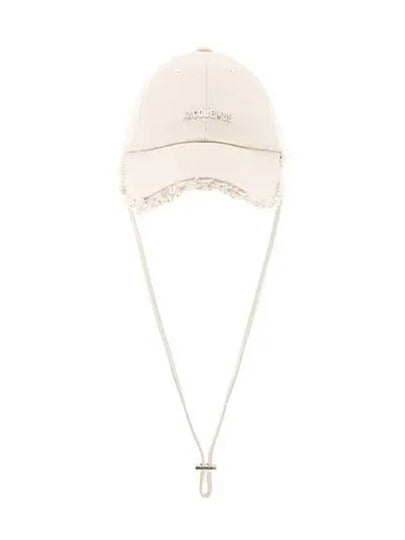 La Casquette Artichaut Fringe Metal Logo Ball Cap Off White - JACQUEMUS - BALAAN 2