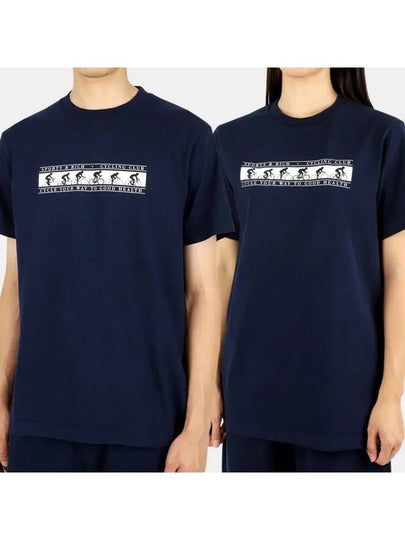 Cycling Club Short Sleeve T-Shirt Navy - SPORTY & RICH - BALAAN 2