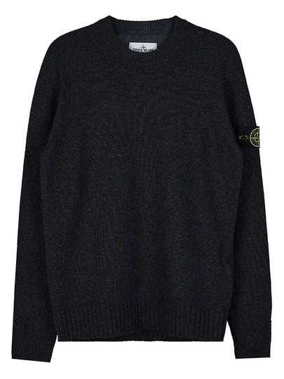 Crew Neck Knit Top Charcoal - STONE ISLAND - BALAAN 2