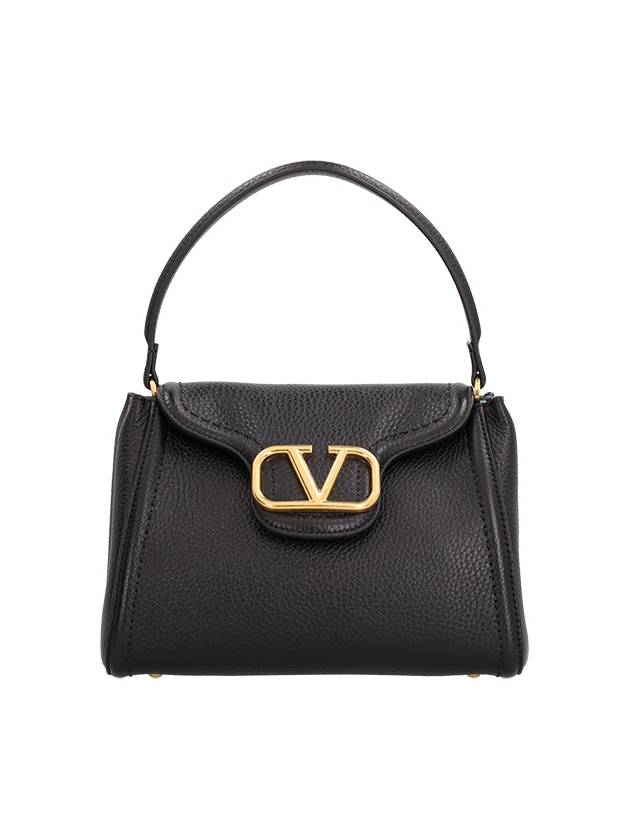 Signature V Logo Tote Bag Black - VALENTINO - BALAAN 2